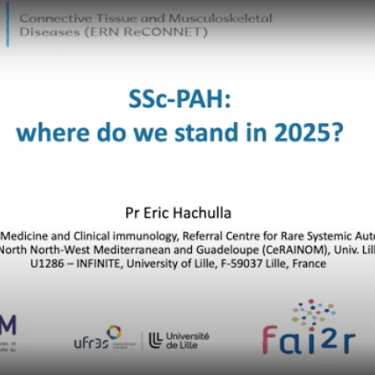 Eric Hachulla : Hypertension artérielle pulmonaire et Sclérodermie Systémique